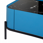 Тумба прикроватная чёрно-голубая с  ящиком Blue Cabinet варинант исполнения - 4 | Loft Concept в Кирове