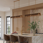 Люстра линейная полукруглой формы Wooden Horseshoe варинант исполнения - 6 | Loft Concept в Кирове