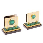 Настольный письменный набор из малахита с декором в виде лошади Leader Organizer варинант исполнения - 5 | Loft Concept в Кирове