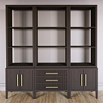 Модульный стеллаж Primo из трех составных элементов Темный орех варинант исполнения - 2 | Loft Concept в Кирове