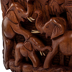 Панно из дерева пирамида из слонов Panel With Animals варинант исполнения - 3 | Loft Concept в Кирове