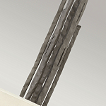 Люстра подвесная с широким белым текстильным абажуром и вертикальными декоративными элементами Hinkley варинант исполнения - 9 | Loft Concept в Кирове