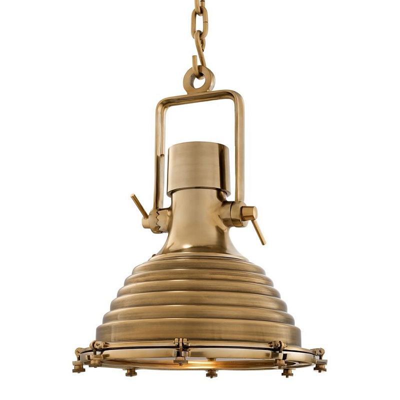 Люстра Lamp Maritime Brass Латунь Античная полированная Прозрачное Стекло в Кирове | Loft Concept 