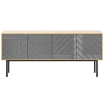 Длинная тумба с зеркальным декором Serena варинант исполнения - 6 | Loft Concept в Кирове