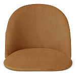 Барный стул со спинкой и металлической подставкой на 3-х деревянных ножках Горчичный Велюр Vendramin Chair варинант исполнения - 3 | Loft Concept в Кирове