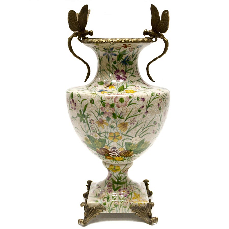 Фарфоровая ваза Vase on Pedestal Мульти Бронза Фарфоровая ваза Vase on Pedestal Мульти Бронза в Кирове | Loft Concept