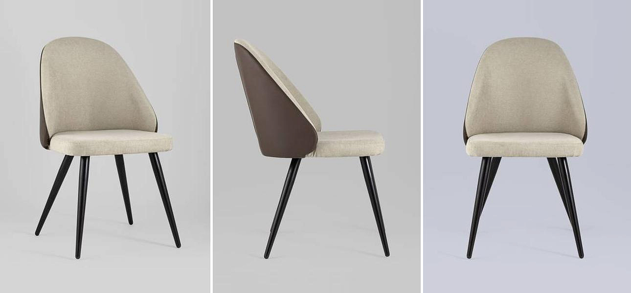 Стул Miruna Fabric and Leather Chair Стул Miruna Fabric and Leather Chair - Loft-Concept в Кирове