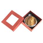 Зеркало карманное складное круглое из натурального камня Оникс в подарочной упаковке Silver Stone Mirrors варинант исполнения - 3 | Loft Concept в Кирове