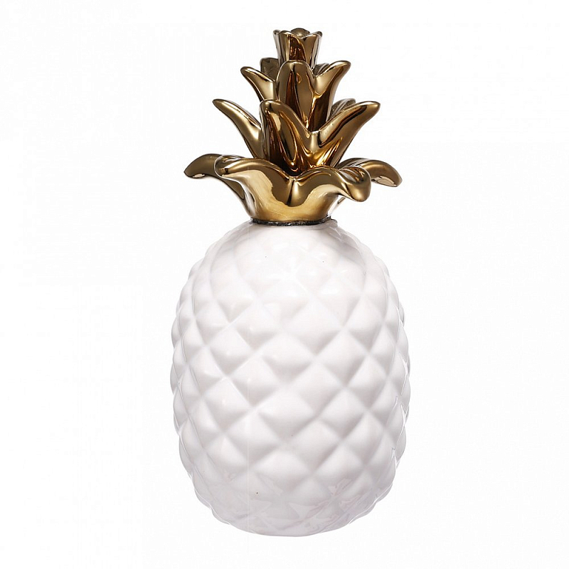 Аксессуар Pineapple White & Gold Белый Золотой в Кирове | Loft Concept 