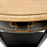 Консоль полукруглая из массива березы с ящиком и полкой в стиле прованс Vintage варинант исполнения - 4 | Loft Concept в Кирове