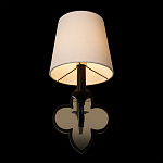 Бра с белым текстильным абажуром и фигурным основанием с зеркальной вставкой Vitorino варинант исполнения - 11 | Loft Concept в Кирове