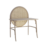 Письменный стол с круглой плетёной панелью для крепления заметок Allegory варинант исполнения - 1 | Loft Concept в Кирове