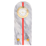 Часы погон МВД подарочные настольные из натурального камня Мрамор Military Clock варинант исполнения - 10 | Loft Concept в Кирове