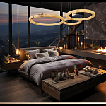 Люстра с 3-мя кольцами из натурального камня Minerals of Light варинант исполнения - 4 | Loft Concept в Кирове