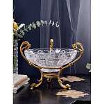 Чаша из прозрачного рельефного стекла на бронзовой подставке Eden Garden варинант исполнения - 4 | Loft Concept в Кирове