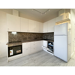 Угловой кухонный гарнитур белый и столешница под мрамор Gene Kitchen Set варинант исполнения - 5 | Loft Concept в Кирове