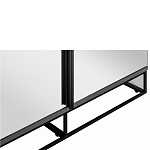 Двухдверный шкаф с зеркальными дверцами Strict Lines варинант исполнения - 3 | Loft Concept в Кирове