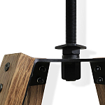 Барный стул со спинкой и металлической подставкой на 4-х деревянных ножках Зеленый Велюр Vendramin Chair варинант исполнения - 6 | Loft Concept в Кирове