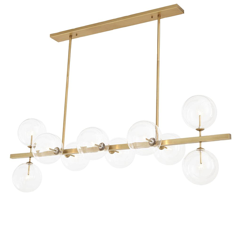 Люстра Chandelier Largo Латунь Античная полированная Прозрачное Стекло Люстра Chandelier Largo Латунь Античная полированная Прозрачное Стекло в Кирове | Loft Concept