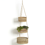 Подвесные плетеные корзины для цветов Musa Wicker Baskets варинант исполнения - 1 | Loft Concept в Кирове