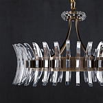 Люстра круглая с прозрачными элементами в форме полумесяца Crescent варинант исполнения - 3 | Loft Concept в Кирове