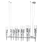 Люстра подвесная прямоугольная с 10-ю цилиндрическими плафонами LIAISON варинант исполнения - 4 | Loft Concept в Кирове