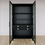 Дизайнерский шкаф витрина Elsa Dreams Black с 4-мя ящиками варинант исполнения - 5 | Loft Concept в Кирове