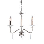 Люстра цвета никель с прозрачными стеклянными подвесками в форме капель Elstead Lighting варинант исполнения - 8 | Loft Concept в Кирове