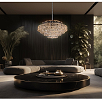 Люстра хрустальная в неоклассическом стиле на золотистом каркасе Majesty варинант исполнения - 1 | Loft Concept в Кирове