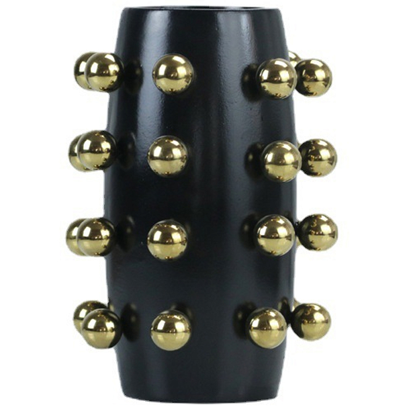 Ваза Molecule Vase Gold Black Черный Золотой Ваза Molecule Vase Gold Black Черный Золотой в Кирове | Loft Concept