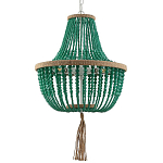Люстра каплевидной формы украшенная зелеными круглыми бусинами Green Beads Chandelier варинант исполнения - 1 | Loft Concept в Кирове