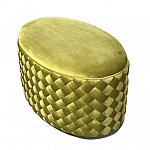 Пуф овальный плетеный оливкового цвета Pool Woven Velour варинант исполнения - 3 | Loft Concept в Кирове