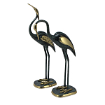 Статуэтка бронзовая пара Журавли синие Bronze Birds варинант исполнения - 1 | Loft Concept в Кирове