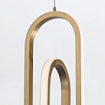 Подвесной светильник золотого цвета с двумя вытянутыми овальными рамками в форме скрепки Eurofase варинант исполнения - 4 | Loft Concept в Кирове