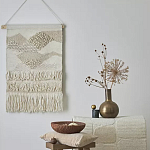 Панно из шерсти и хлопка с узором Beige Calista Serene варинант исполнения - 4 | Loft Concept в Кирове