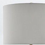 Настольная лампа белого цвета с фарфоровым основанием и латунными акцентами и тканевым абажуром Currey & Company варинант исполнения - 2 | Loft Concept в Кирове