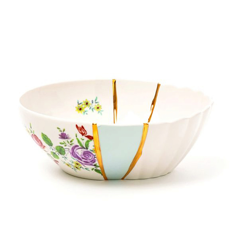 Салатник Seletti Kintsugi 2 Белый Золотой Мульти Салатник Seletti Kintsugi 2 Белый Золотой Мульти в Кирове | Loft Concept