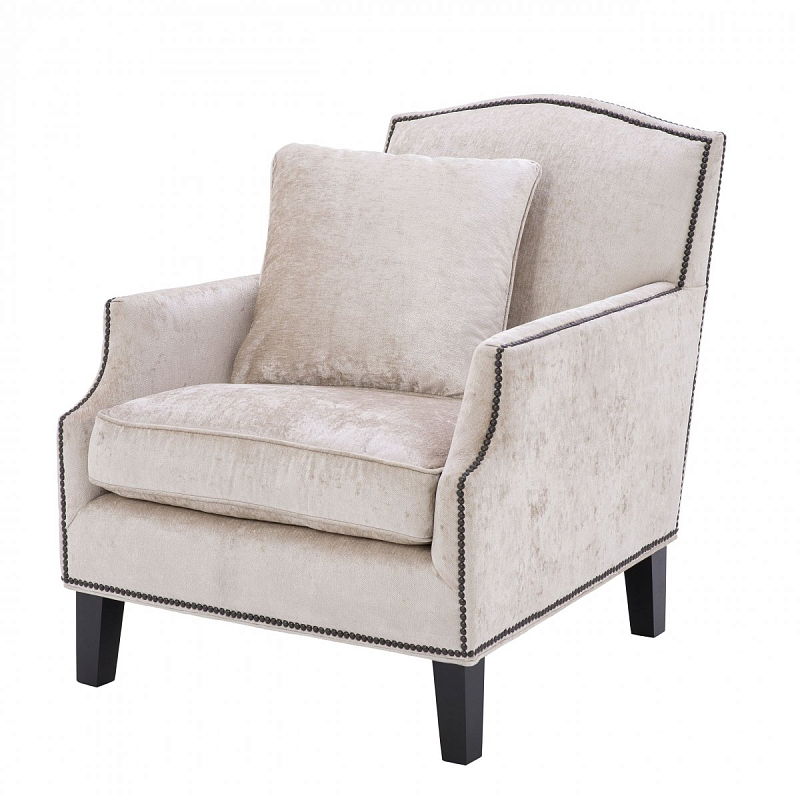 Кресло Eichholtz Chair Merlin Бежевый Черный Кресло Eichholtz Chair Merlin Бежевый Черный в Кирове | Loft Concept