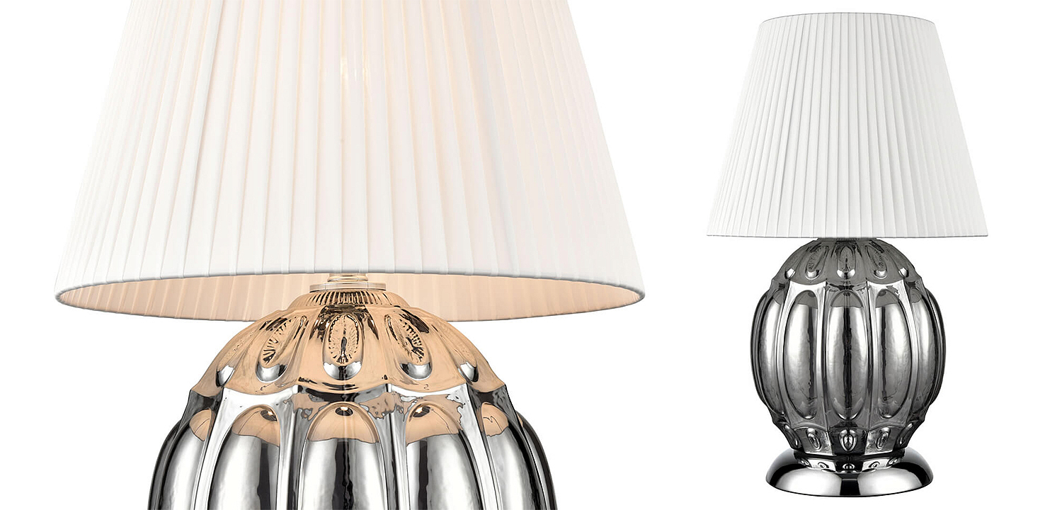 Настольная лампа ХРОМ Hailey Chrome Table Lamp Настольная лампа ХРОМ Hailey Chrome Table Lamp - Loft-Concept в Кирове