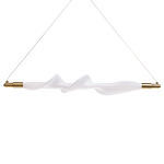 Люстра горизонтальная с волнистым белым плафоном Golden Swirl варинант исполнения - 1 | Loft Concept в Кирове