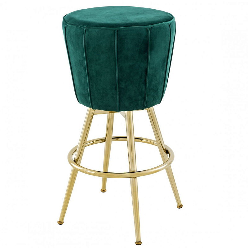 Барный стул Eichholtz Bar Stool Bolton Бирюзовый Глянцевое золото Барный стул Eichholtz Bar Stool Bolton Бирюзовый Глянцевое золото в Кирове | Loft Concept