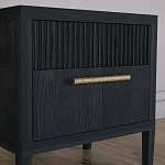 Прикроватная Тумбочка Primo с двумя ящиками Черный дуб варинант исполнения - 4 | Loft Concept в Кирове