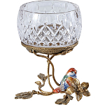 Чаша на ножке из стекла с бронзовыми элементами Bronze Branch варинант исполнения - 1 | Loft Concept в Кирове