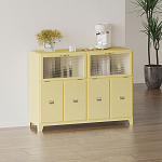 Дизайнерский комод с  2-мя рельефными откидными дверками из стекла Mikko варинант исполнения - 1 | Loft Concept в Кирове