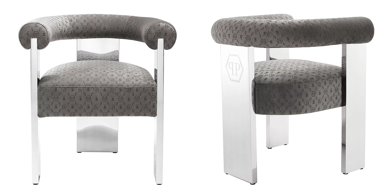Стул Philipp Plein Dining Chair Icon Grey Стул Philipp Plein Dining Chair Icon Grey - Loft-Concept в Кирове