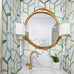 Зеркало в ассиметричной золотой раме Mirror of Aragorn варинант исполнения - 3 | Loft Concept в Кирове
