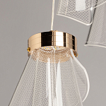 Люстра каскадная с 10-ю прозрачными плафонами Wave Line варинант исполнения - 10 | Loft Concept в Кирове