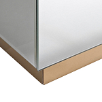 Столик журнальный зеркальный с золотым декором Gold Painted Mirror Table варинант исполнения - 2 | Loft Concept в Кирове