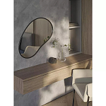 Зеркало асимметричной формы Oval Light Reflection варинант исполнения - 3 | Loft Concept в Кирове