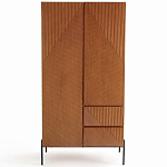 Шкаф с геометрическим рисунком на дверцах Anders Dark Wood варинант исполнения - 1 | Loft Concept в Кирове